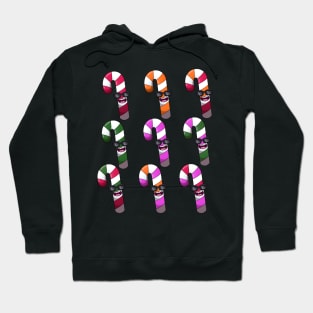 Cool Colorful Candy Canes Hoodie